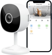 WiFi Camera 2K Indoor Home Security Cameras for Baby Elder Dog Pet Camera with P - £26.43 GBP