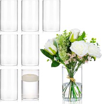 Cewor 8Pcs Glass Cylinder Vases For Centerpieces, Wedding Decorations, 6... - £35.39 GBP