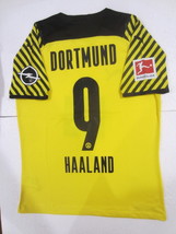 Erling Haaland Borussia Dortmund Match Slim Yellow Home Soccer Jersey 2021-2022 - £79.92 GBP