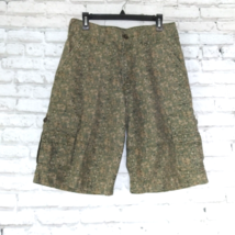 Levis Cargo Shorts Mens 31 Green Camo Cotton Casual Heavyweight Camouflage Y2K - £15.60 GBP