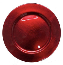 Simply Essential™ ~ Set of Six (6) ~ 13&quot; Dia. ~ Charger Plates ~ Red - £67.89 GBP