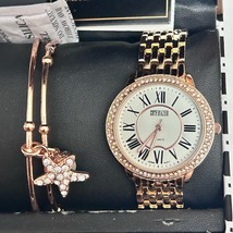 Cote D’ Azur Rose Gold Watch Star Pearl Bracelet Jewelry Set - £18.17 GBP