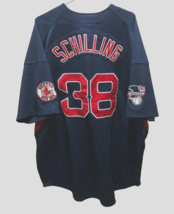 Curt Schilling #38 Boston Red Sox MLB Vintage 2004 Nike Sewn Blue Jersey... - £65.27 GBP