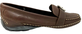 St. John's Bay Women's Brown Leather Slip On Moccasin Loafer Size 6.5M image 4