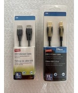 Staples Lot Of 2 USB Cables - New Sealed - $10.00