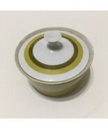 Vintage Amcrest Japan fine China MCM bronze pattern line sugar bowl with lid - $24.70