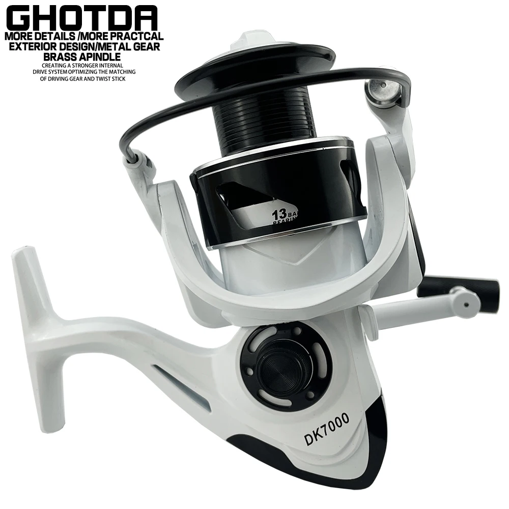 Spinning Reel Max Drag 10KG  Spool Carp Fishing Reel 2000-7000 Series Ca... - £32.13 GBP