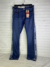 Levi&#39;s 502 Regular Taper Stretch Blue Denim Jeans Big Boys Size 16 28 x 28 NEW - £21.84 GBP