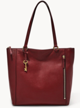 Fossil Tara Dark Red Leather Shopper ZB1475627 Shoulder Bag NWT $230 Retail FS - £90.64 GBP