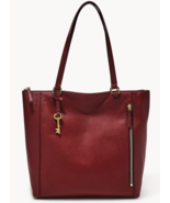 Fossil Tara Dark Red Leather Shopper ZB1475627 Shoulder Bag NWT $230 Ret... - £88.77 GBP