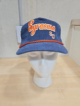 Vintage SYRACUSE Hat ORANGEMEN Script Embroidered CORDUROY Cord SNAPBACK... - £30.75 GBP