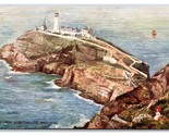 Stack Lighthouse Holyhead Wales UK UNP Raphael Tuck DB Postcard W8 - $7.89