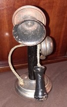 VINTAGE 8&quot; TOY CANDLESTICK PHONE Makes Ring Noise. - £27.81 GBP