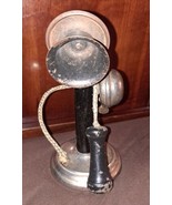 VINTAGE 8&quot; TOY CANDLESTICK PHONE Makes Ring Noise. - £28.32 GBP