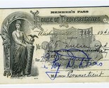 1941 House of Representatives Members Pass Le Roy D Downs Connecticut - £27.60 GBP