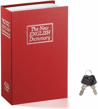 Hidden Secret Decoy Book Lock Box with 2 Keys 7.2x 4.5 x 2.2 Inch BLUE RED shelf - £15.97 GBP