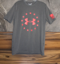 Under Armour Mens Small S Tshirt Tee Loose Coupe Heat Gear Gray - $8.08