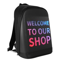 LED Display Screen Backpack Business Travel Laptop Bag Smart Wireless Wi... - £109.69 GBP