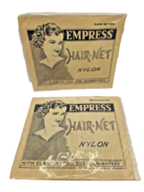 2 Vintage Empress Hair Nets Unopened Medium Dark Brown nylon in package ... - £4.73 GBP