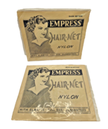 2 Vintage Empress Hair Nets Unopened Medium Dark Brown nylon in package ... - $5.94