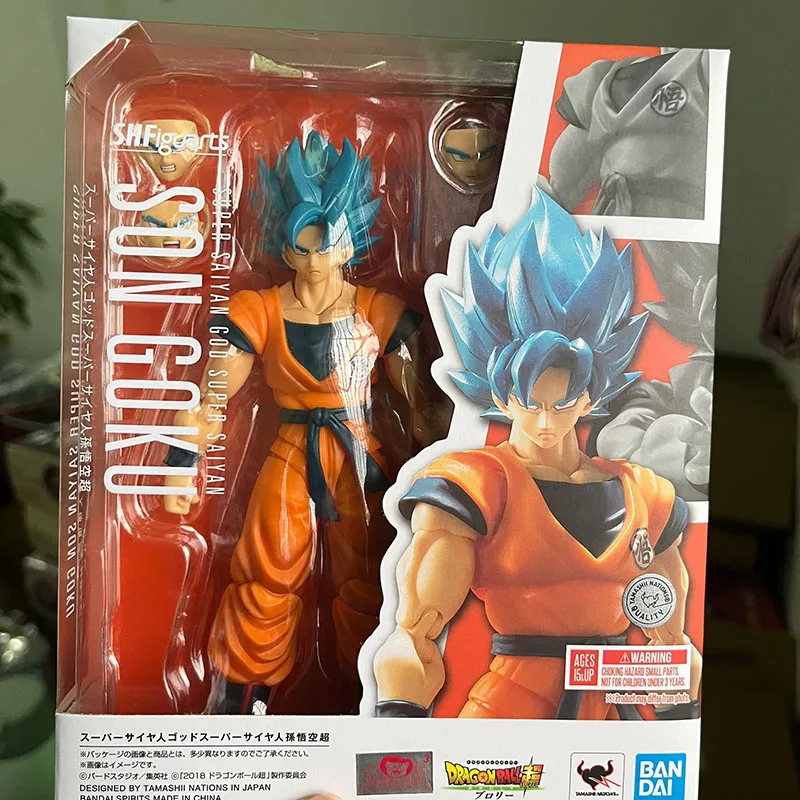 Original SHFiguarts Dragon Ball Z Son Goku Figure Blue Figure Super Blue Son - £60.36 GBP+