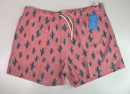 Bermies NWT Men’s size XL original pink cactus swim trunks lined shorts M1 - £28.41 GBP