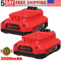 2-PACK 20V 3.0Ah Battery for Craftsman V20 CMCB202 CMCB204 CMCK200C2 CMC... - $45.59