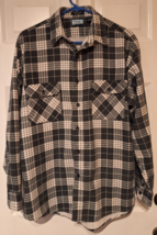 Vtg Fieldmaster Shirt Mens Sz L Plaid Long Sleeve Flannel PermaPrest USA Grunge - £13.67 GBP