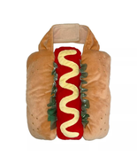 NEW Woof Plush Hot Dog Pet Dog Costume sz L hook &amp; loop closure glittery... - $276.34 MXN
