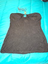 Pretty Rebellious Strapless Dress Women&#39;s XL O-Ring Neck Beaded Boho (AE) - £15.81 GBP