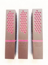 3 Burt&#39;s Bees 100% Natural Lipstick #511 Magenta Rush  - £14.11 GBP