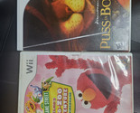 LOT OF 2 WII GAMES :Sesame Street: Elmo&#39;s A-to-Zoo Adventure + PUSS IN B... - $7.91
