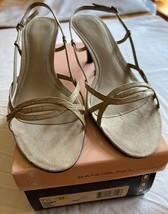 Bandolino Silver Ring Strappy Sling Back Ivory Sandals, Women&#39;s Size 7 - €8,58 EUR
