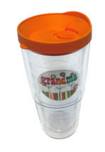 Tervis 24 Oz Insulated Tumbler Grandma Colorful Patch with Orange Lid - £14.99 GBP