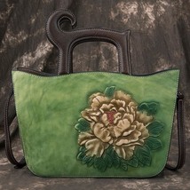 2022 New Hand Painted Vintage Women Handbag Large Capacity Casual Tote Leisure F - £116.64 GBP