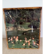 Flamingo Wooden Vintage Wall Art Clock - RARE - €72,92 EUR