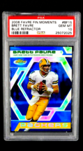 2006 Topps Finest Moments Blue Refractor #BF15 Brett Favre HOF /299 PSA 10 POP 4 - £66.76 GBP