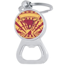 Red Gold Circus Elephant Bottle Opener Keychain - Metal Beer Bar Tool Key Ring - £8.60 GBP