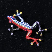 Colorful Enamel Gecko Pinback Large Lizard Jewelry 2.5 Inch Long - £27.93 GBP