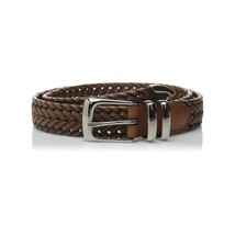 Perry Ellis Portfolio Men&#39;s Leather Braided Belt B4HP - £11.66 GBP