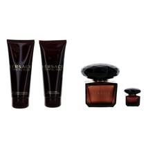 Versace Crystal Noir by Versace, 4 Piece Gift Set for Women - £72.13 GBP