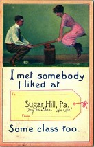 Teeter Totter I Met Somebody Liked Presso Sugar Hill Pennsylvania Pa DB Postcard - £12.22 GBP