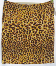 Norma Kamali Women&#39;s Leopard Print Silky Stretchy Pencil Skirt Size XXL 20 - $59.99