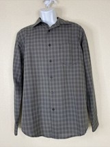George Men Size M Blk/Wht Check Button Up Shirt Long Sleeve Pocket - £8.52 GBP
