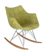 LeisureMod Willow Kids Rocking Chair  Child-Size French Silver Velvet S... - $114.98