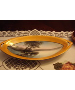Chikaramachi, MidCentury  Japan, relish dish,decorated with lake scene O... - $62.27 CAD