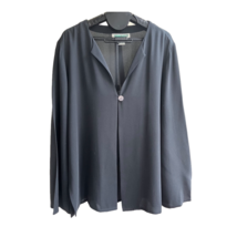 Boston Proper Silk One Button Black Cardigan Blazer, Size M - £37.02 GBP