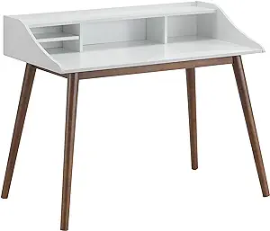 Coaster Furniture Percy 4mpartment White and Walnut Writing Desk 804495 - $331.99