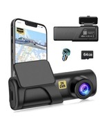 Dash Cam 2K for Cars WiFi FHD with Free 64GB SD Card, 160° Wide Angle - $24.74