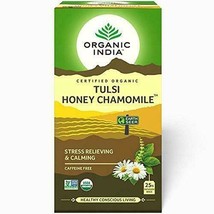 Lot of 4 Organic India Tulsi Honey Chamomile 100 Tea Bags Ayurvedic Natural Care - £41.96 GBP